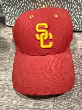 USC Cardinal Red Baseball Cap with Gold Logo